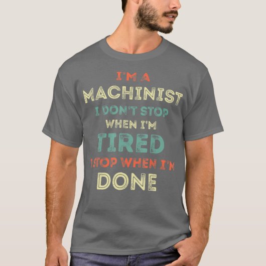 Grappige Machinist T-shirt (Voorkant)