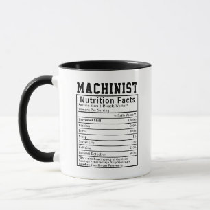Grappige Machinist Voedingsfeiten Medewerker Perso Mok