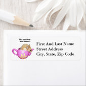 Grappige Mad Hatter Dormouse Alice in Wonderland Etiket (Insitu)