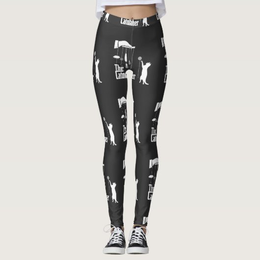 Grappige Maffia Kat Parodie Grafische T-shirt Leggings (Voorkant)