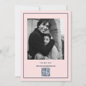 Grappige Magic Ball Roze Donkerblauw Save the date (Achterkant)