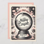 Grappige Magic Ball Roze Zwart Save the date<br><div class="desc">Hand getrokken Funky Handschrift Save the date</div>