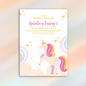 Grappige magische eenhoorn verjaardag regenboogfee kaart