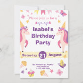 Grappige Magische Eenhoorn Verjaardag Uitnodiging (Voorkant)