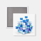 grappige magische kubus magneet (Voorkant / Achterkant)