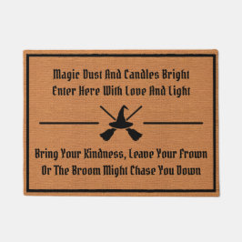 Grappige magische spreuk rustieke minimalistische  deurmat