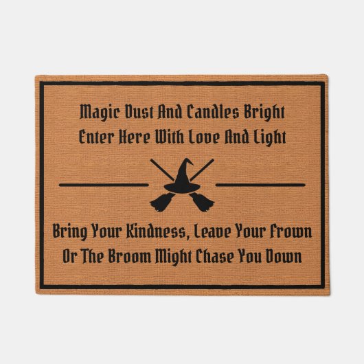Grappige magische spreuk rustieke minimalistische  deurmat (Voorkant)