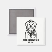 Grappige magneet - dokter (Voorkant / Achterkant)