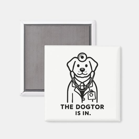 Grappige magneet - dokter (Voorkant / Achterkant)