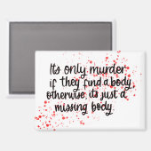 Grappige magneet echte misdaad (Voorkant / Achterkant)