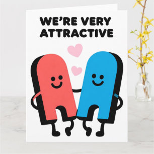 Grappige magneetliefde Valentijnskaart Kaart