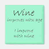 Grappige magneten verjaardagswijn humor grap gezeg (Voorkant)