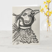 Grappige Magnipheasant Buiten Vaderdag  Kaart (Gele Bloem)