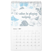 Grappige Mahjong citaten 2024 Kalender (Jan 2027)