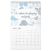 Grappige Mahjong citaten 2024 Kalender (Jan 2026)