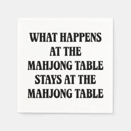 Grappige Mahjong-liefhebber Citaat Mahj Humor Host Servet