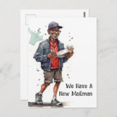 Grappige Mailman Bewegende Aankondiging Briefkaart (Voorkant / Achterkant)