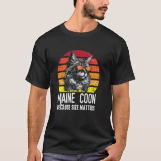 Grappige Maine Coon Omdat Grootte Ertoe Doet Maine T-shirt