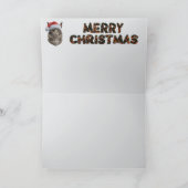 Grappige Maine Coon Rendier Kerstmis Kaart (Binnen)