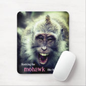 Grappige makaken aap foto muismat (Met muis)