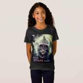 Grappige makaken aap foto t-shirt (Voorkant volledig)