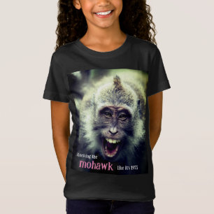 Grappige makaken aap foto t-shirt