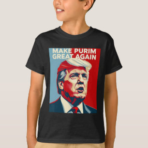 Grappige Make Purim Great Again Purim Costuum Trum T-shirt
