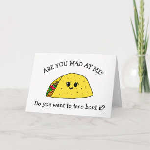 Grappige make-up Kaart, vechten, ruzie maken Taco Kaart
