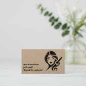 💄 Grappige make-up schoonheidsspecialiste Kraft Visitekaartje (Staand voorkant)