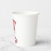 Grappige make-up woordspeling, glam meisje humor,  papieren bekers (Links)