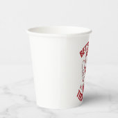 Grappige make-up woordspeling, glam meisje humor,  papieren bekers (Rechts)