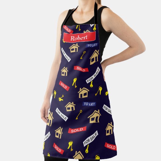Grappige makelaar gepersonaliseerd schort (Insitu)