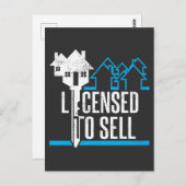 Grappige makelaar in licentie om makelaar te verko briefkaart (Voorkant / Achterkant)