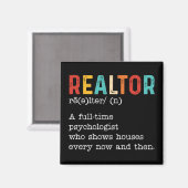 Grappige makelaar makelaar functiebeschrijving magneet (Voorkant / Achterkant)