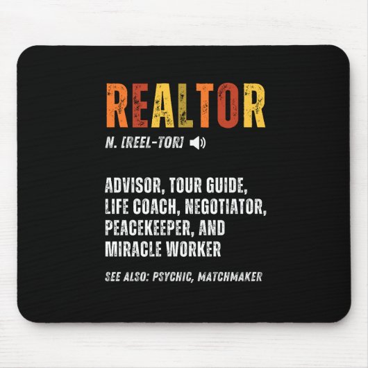 Grappige makelaar makelaar makelaar makelaar muismat (Voorkant)