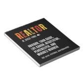 Grappige makelaar makelaar makelaar makelaar notitieblok (Schuin)