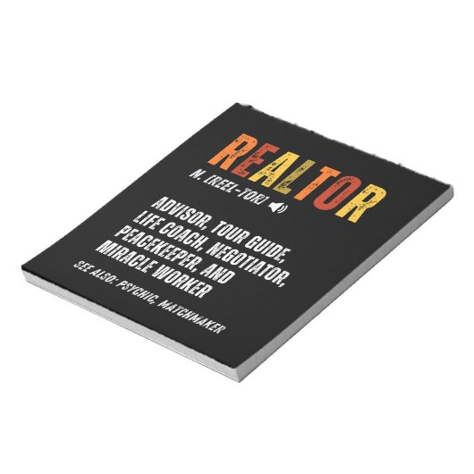 Grappige makelaar makelaar makelaar makelaar notitieblok (Linkerzijde)