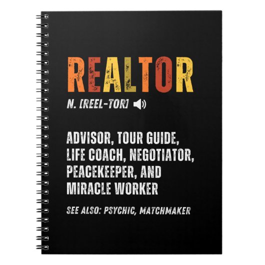 Grappige makelaar makelaar makelaar makelaar notitieboek (Voorkant)