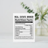 Grappige makelaar makelaar makelaar voeding feiten briefkaart (Staand voorkant)