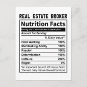 Grappige makelaar makelaar makelaar voeding feiten briefkaart (Voorkant)