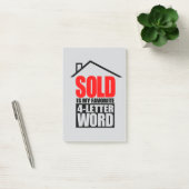Grappige makelaar VERKOCHT Is mijn favoriete woord Post-it® Notes (Kantoor)
