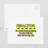 Grappige makelaar.. Vertel het me niet Briefkaart (Voorkant / Achterkant)