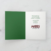 Grappige Malamute Hond Klaar voor Kerstmis Feestdagen Kaart (Binnen)