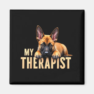 Grappige Malinois Puppy Mijn Therast Belgische Her Magneet