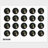 Grappige mallard eend meme met sigaret ronde sticker (Vel)