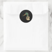 Grappige mallard eend meme met sigaret ronde sticker (Tas)