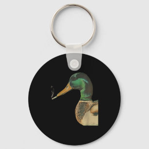 Grappige mallard eend meme met sigaret sleutelhanger