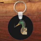 Grappige mallard eend meme met sigaret sleutelhanger (Voorkant)