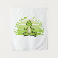 Grappige malle krokodil die yoga doet. Grappige yo