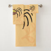 Grappige malse pluizige spin cartoon bad handdoek (Insitu)